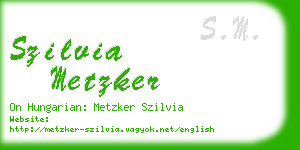 szilvia metzker business card